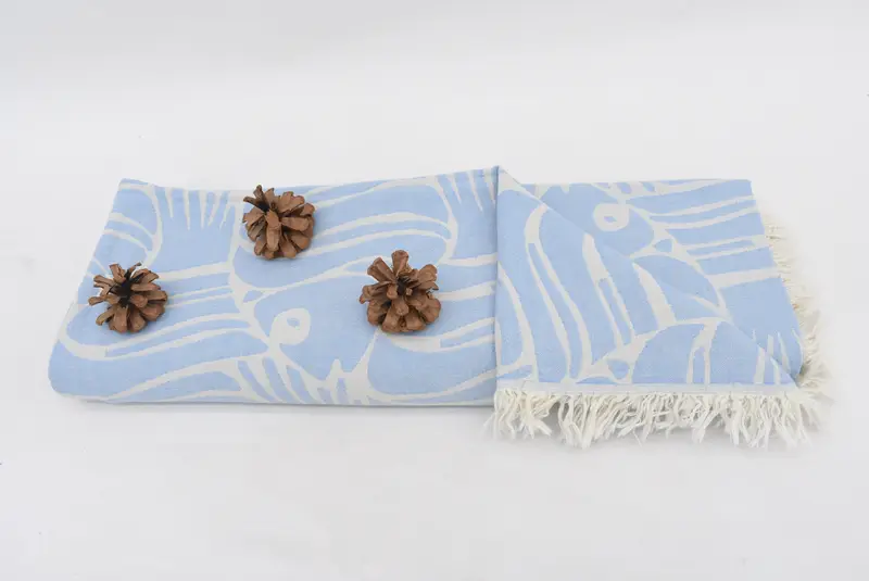 King Size Bedspread, Boho Throw Blankets, Custom Wedding Gifts, Beach Wedding Favor, Decorative Blanket, 70x60 Cotton Fish Design Towel - 8