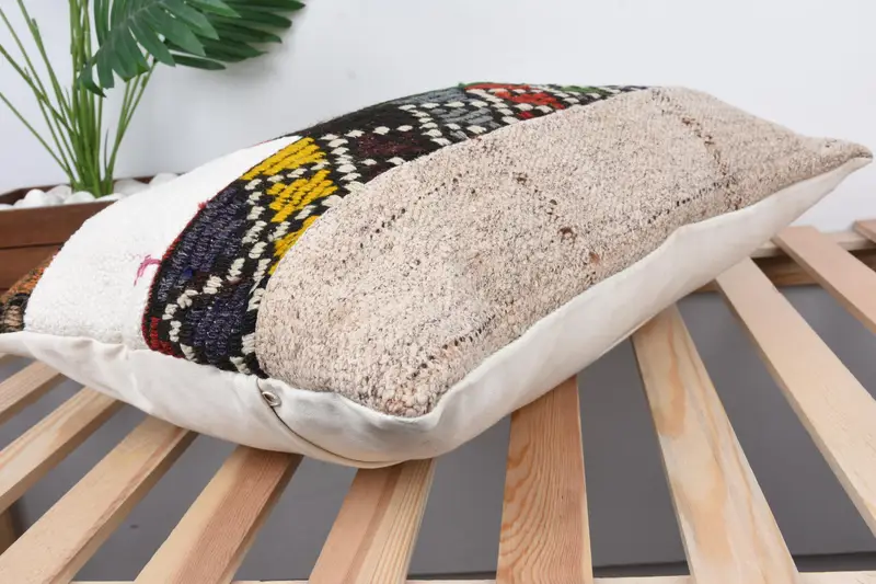Tribal Pillow Cover, Pillow for Sofa, Pillow Sham, 16x24 Red Cushion Case, Decorative Bolster Pillow Sham, Boho Pillow, Interior Designer Pillow - 6