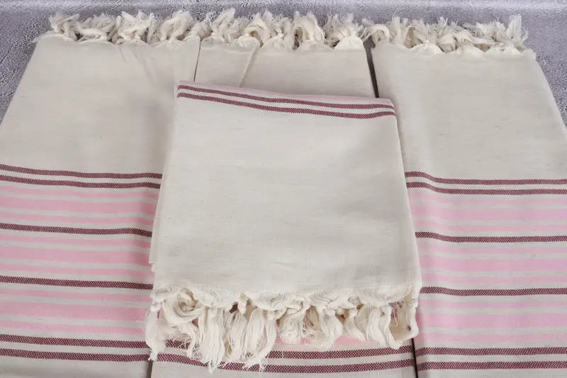 Handwoven Turkish bath towel, Beach Towel Bulk, Gift For Coworker, 70x40 Linen Striped Towel, Housewarming Gift, Quick-dry peshtemal, Summer Towel - 4