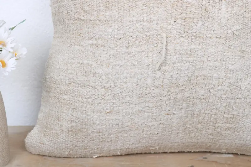 Pillow for Sofa, Accent Pillow Cover, Vintage Kilim Pillow, Kilim Pillow Cover, Neutral Pillow Case, 18x18 Beige Cushion Cover, Pillow Sham - 3