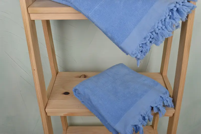 Embroidered Towel, Bridesmaid Gift Towel, Gift Towel, Traditional Turkish peshtemal for hammam, Housewarming Gift, 70x36 Cotton Striped Terry Towel - 5