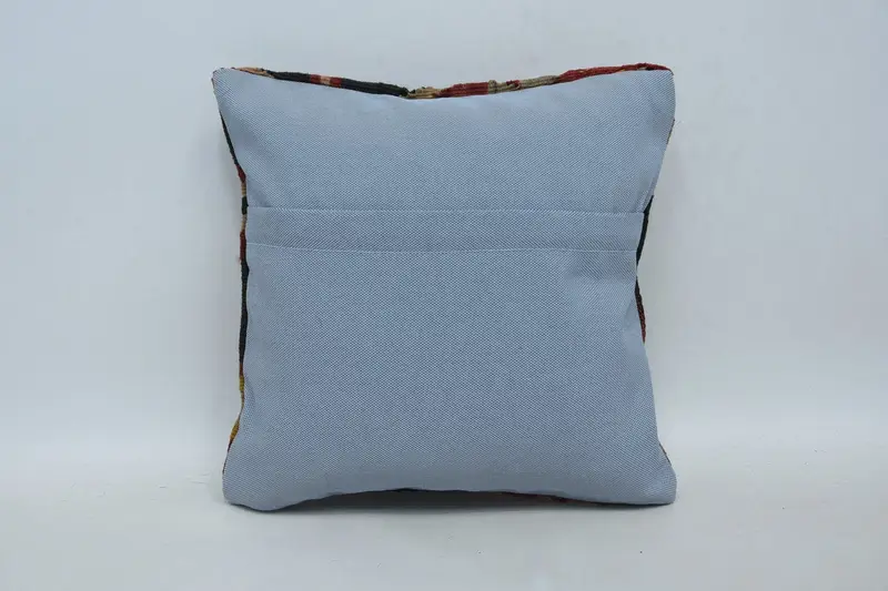 Ikat Pillow Sham, Kilim Cushion Sham, Interior Designer Pillow, Handmade Kilim Cushion, 12x12 Brown Cushion Case, Pillow Cover, Knitted Pillow Cover - 6