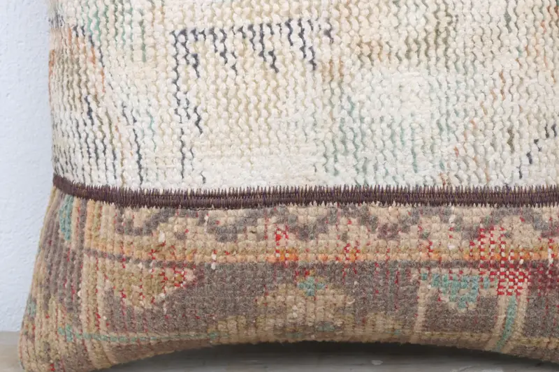 Cotton Cushion Cover, Pillow, Interior Designer Pillow, Gift Pillow, 20x20 Beige Cushion, Kilim Cushion Sham, Wholesale Pillow Case - 3