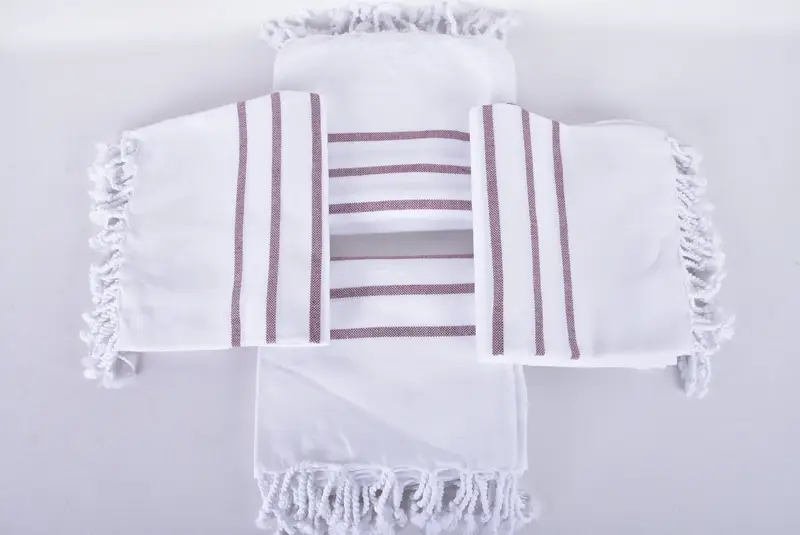 Bachelor Party Favors, Luxury towel, Lightweight Turkish towel, 70x40 Cotton Striped Towel, Organic towel, Luxury Turkish beach towel with fringe - 6