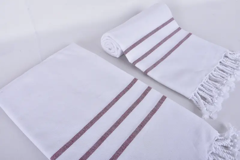 Bachelor Party Favors, Luxury towel, Lightweight Turkish towel, 70x40 Cotton Striped Towel, Organic towel, Luxury Turkish beach towel with fringe - 7