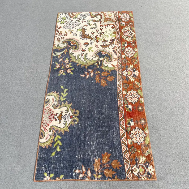 Blue Ombré Rug, 2.4x5 ft Elegant Modern Decor