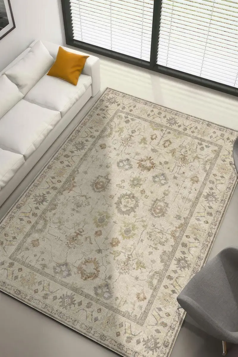 エレガントなメイラ ベルベット プリント ラグ: モダンなデザインと快適さ