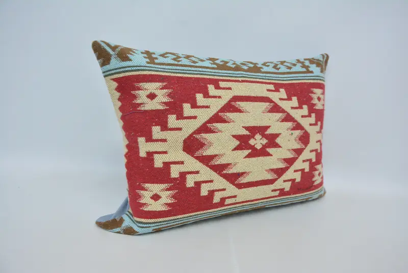 Vintage Kilim Pillow, Interior Designer Pillow, Pastel Pillow Sham, 20x28 Red Pillow Case, Customized Pillow Case, Home Decor Pillow, Cushion Cover - 3