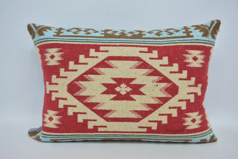 Vintage Kilim Pillow, Interior Designer Pillow, Pastel Pillow Sham, 20x28 Red Pillow Case, Customized Pillow Case, Home Decor Pillow, Cushion Cover - 1