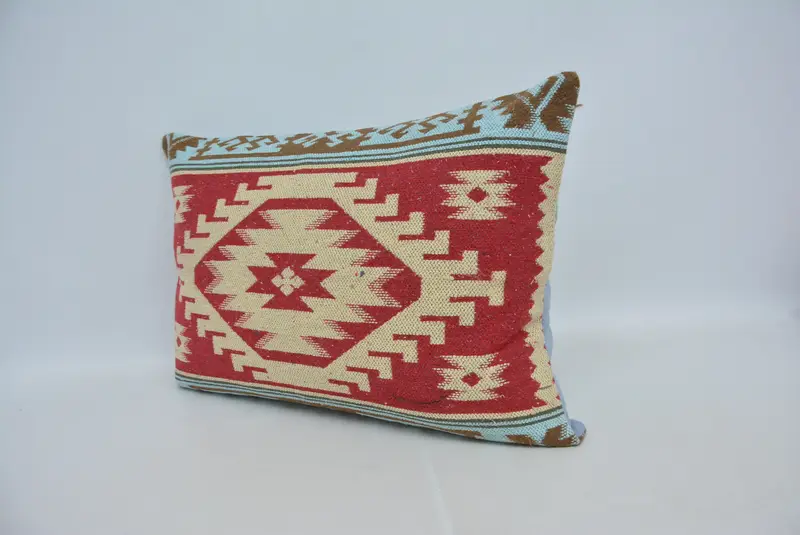 Vintage Kilim Pillow, Interior Designer Pillow, Pastel Pillow Sham, 20x28 Red Pillow Case, Customized Pillow Case, Home Decor Pillow, Cushion Cover - 4
