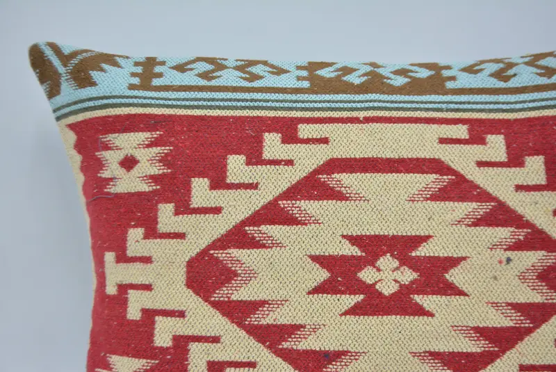 Vintage Kilim Pillow, Interior Designer Pillow, Pastel Pillow Sham, 20x28 Red Pillow Case, Customized Pillow Case, Home Decor Pillow, Cushion Cover - 2