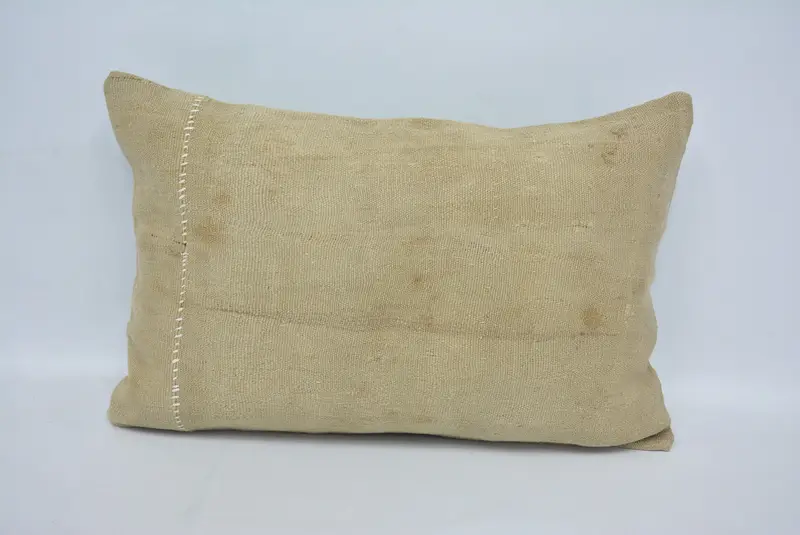Kilim Pillow, Antique Pillows, 16x24 Beige Pillow Sham, Vintage Kilim Pillow, Anatolian Pillow Sham, Luxury Cushion Case, Cushion Case - 1