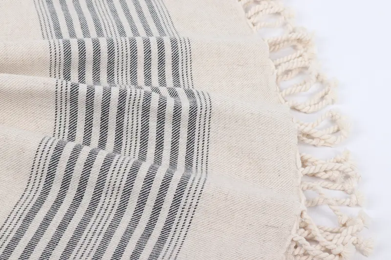 Bachelor Towel, Wedding Towel, Handmade Gift, 68x40 Linen Striped Towel, Luxury towel, Gift For Wedding Day, Memorial Gift, Quick-dry peshtemal - 8