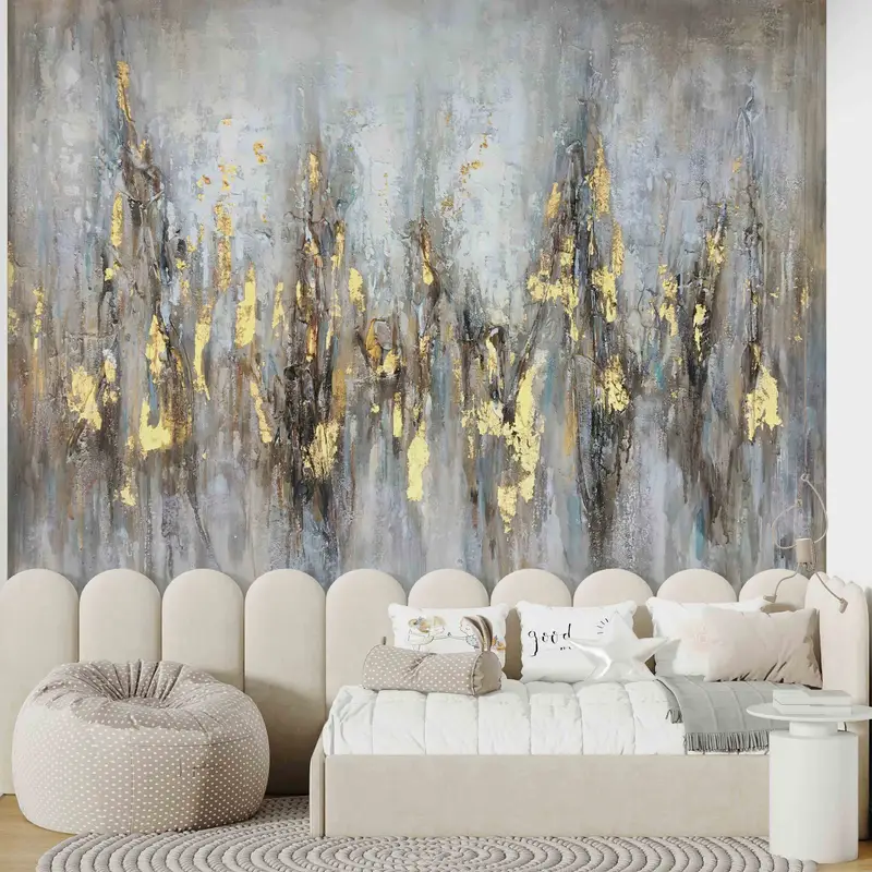 Soft Tones And Gold Digital Paper, Modern Abstract Wallpaper, Modern Paper Craft, Contemporary Wall Decals, Stick On Wallpaper Art Deco, - 8