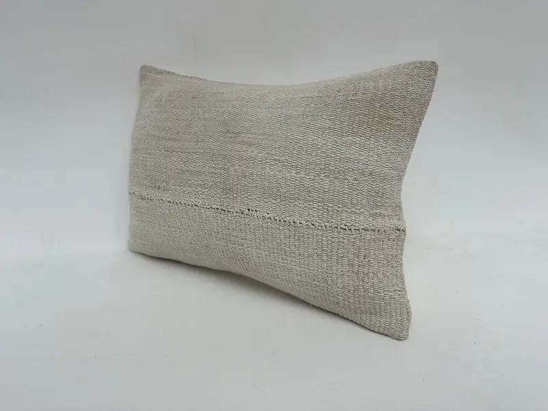 Ethnical Kilim Rug Pillow, Authentic Pillow Case, 12x20 White Pillow Sham, Decorative Throw Cushion, Vintage Pillow, Cushion Case, Home Decor Pillow - 4
