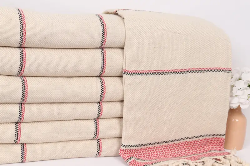 Custom Blanket, Turkish Bedspread, Tablecloth, 104x96 Cotton Striped Towel, Decorative Blanket, Valentines Day Gift For Him, Best Wedding Gift - 2