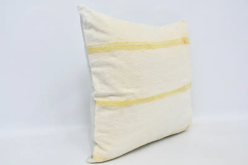 Turkish Pillow, 28x28 White Pillow Cover, Handmade Kilim Cushion, Vintage Pillow, Indoor Cushion Case, Aztec Pillow Sham, Pillow Cover - 3
