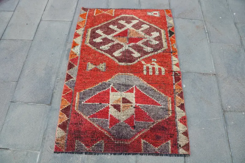 Roter Ombré-Teppich, 2,8 x 4,2 Fuß, elegantes modernes Dekor