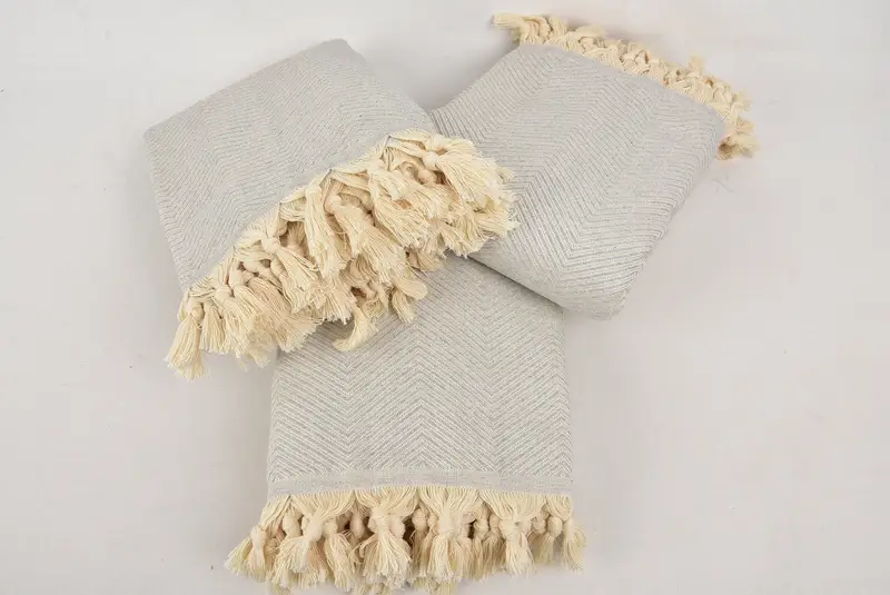 Custom Wedding Gift From Bridesmaid, Woven Blanket, 84x68 Cotton Zig zag Towel, Throw Blanket Couch, Bridal Shower Gift, Organic Throw, Couch Cover - 6