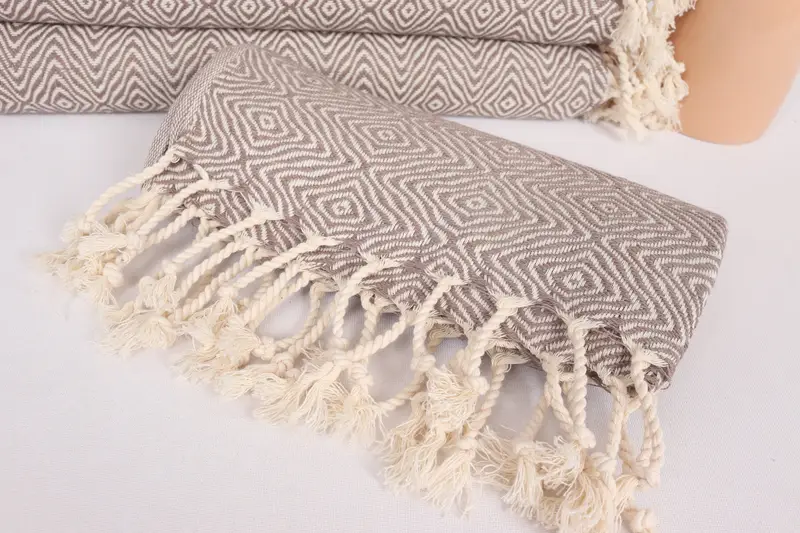 Bridesmaid Gift, Monogram Kitchen Towel, Travel Towel, Personalized Gift, 36x18 Cotton Zigzag Diamond Towel, Wedding Gift Ideas, Turkish Hand Towel - 4