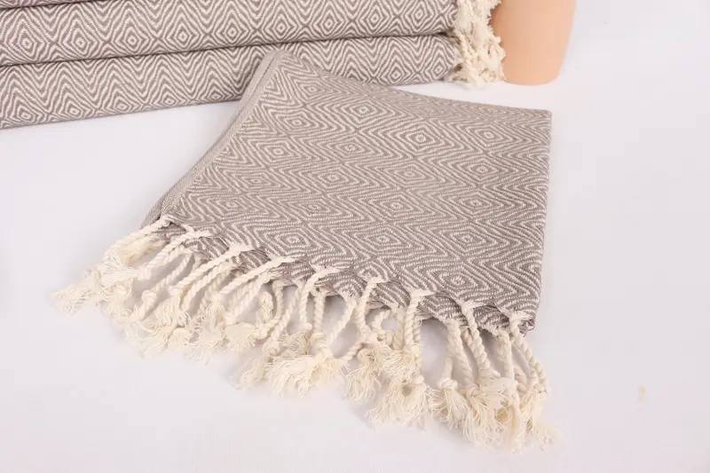 Bridesmaid Gift, Monogram Kitchen Towel, Travel Towel, Personalized Gift, 36x18 Cotton Zigzag Diamond Towel, Wedding Gift Ideas, Turkish Hand Towel - 5