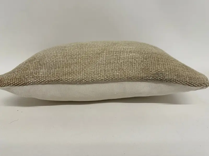 Ethnical Kilim Rug Pillow, Muted Cushion, Boho Pillow Sham Cover, Vintage Pillow, Seat Cushion, Pillow Sham, 12x20 White Cushion Cover - 5