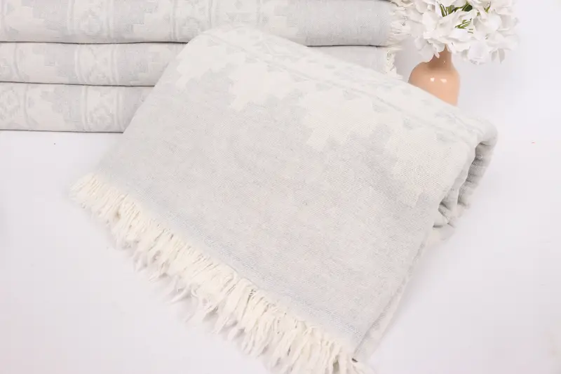 92x80 Cotton Kilim Towel, Throw Blanket, Bridesmaid Proposal Gift, Personalized Blanket, Turkish Towel Beach Blanket, Turkish Blanket - 4