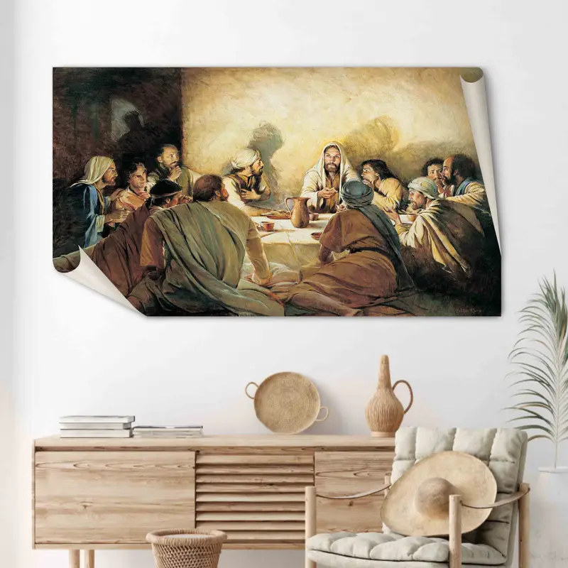 Kutsal Kanvas: İsa Mesih'in Son Akşam Yemeği - Manevi Kanvas Tablo
