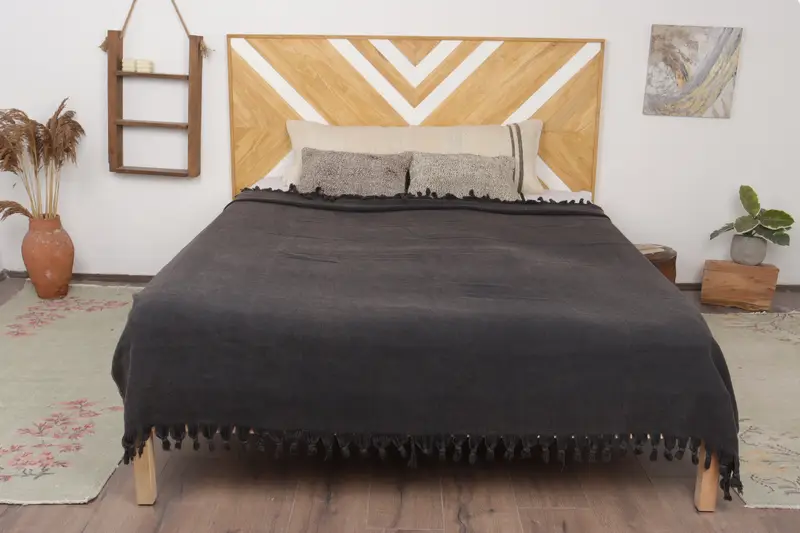 87x62 Baumwoll -Fischgrätenhandtuch, dekorative Decke, Familiengeschenkkorb, Brautduschengeschenk, frohe Weihnachtsgeschenke, personalisierte Decke - 2