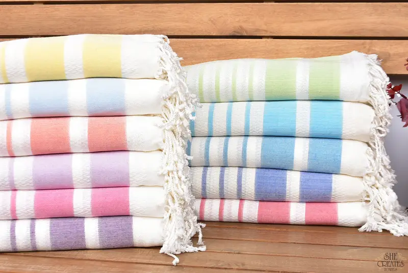 Best Friend Gift Ideas, Monogram Turkish Towel, Bachelorette Party Favors, Turkish bath towel, 70x40 Cotton Striped Towel, Organic Cotton Towel - 1