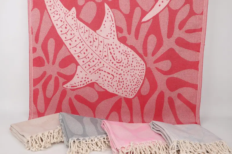 Beach Towel Bulk, 70x40 Cotton Whale Design Towel, Handmade Gift, Welcome Wedding Gift, Turkish Towel USA, Personalized Bridesmaid Beach Towel - 7