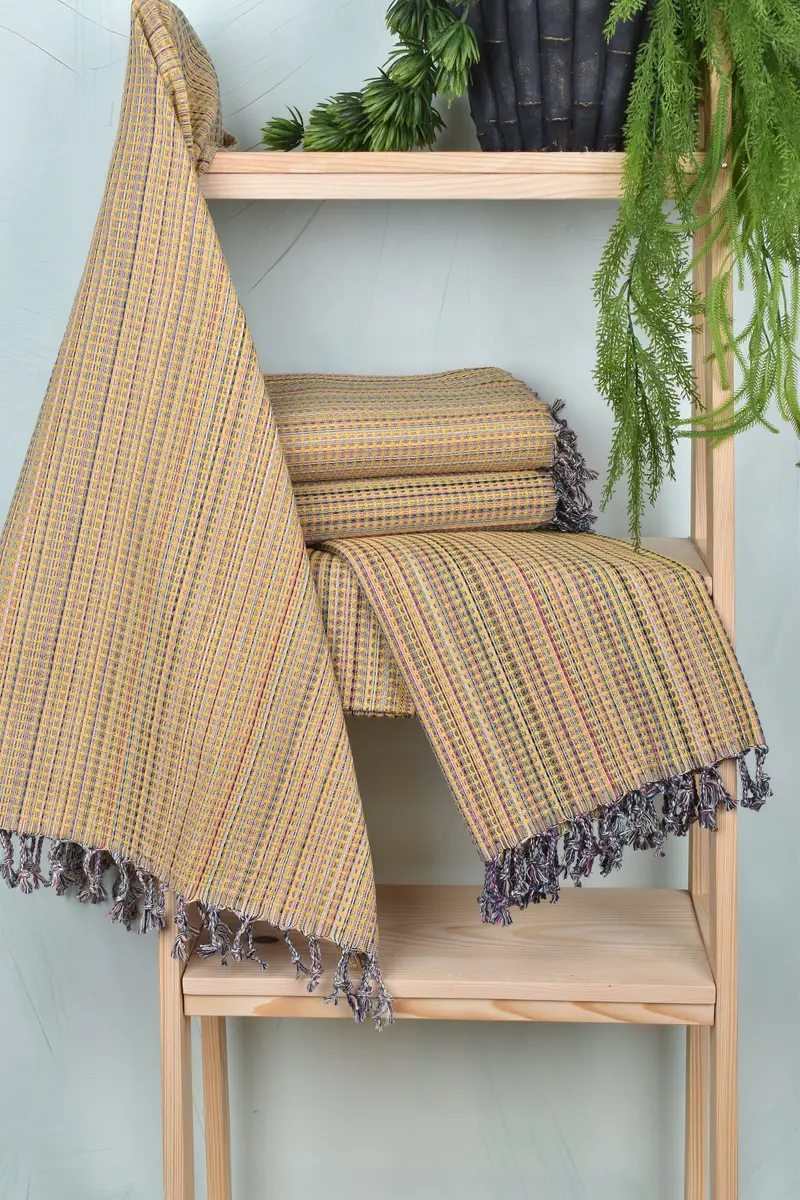 Summer Towel, Wedding Gift, Large Turkish Towel, 70x40 Cotton Geometric Towel, Beach Theme Wedding Gift, Guest Towel, Gift For Bride, Organic towel - 6