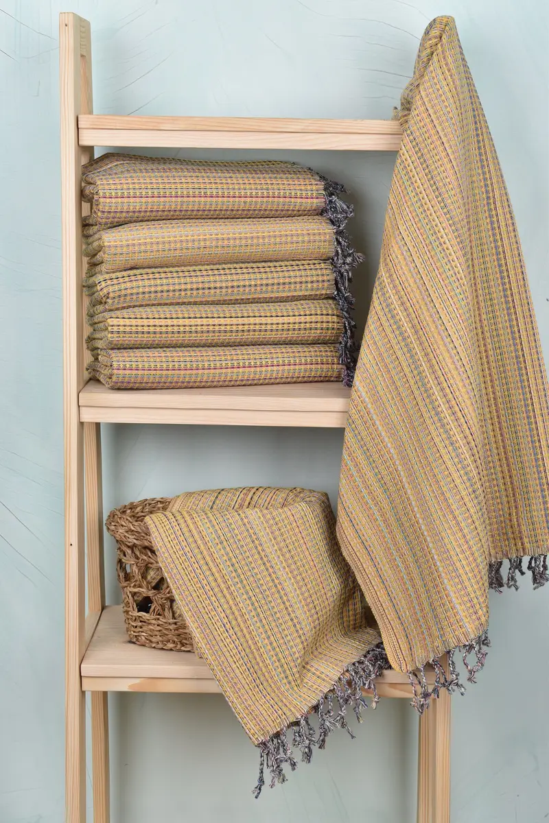 Summer Towel, Wedding Gift, Large Turkish Towel, 70x40 Cotton Geometric Towel, Beach Theme Wedding Gift, Guest Towel, Gift For Bride, Organic towel - 3