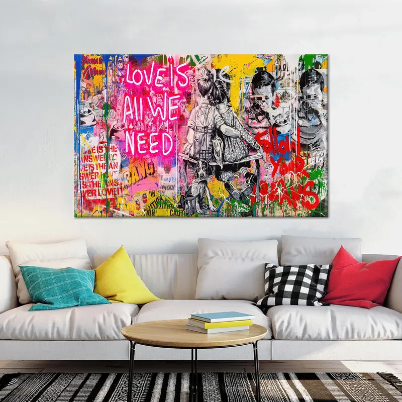 Elevate Your Space with Banksy-Inspired Printed Canvas Art