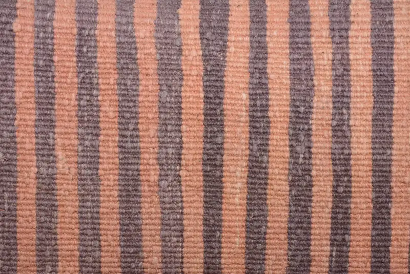 Orange & Gray Striped Pillow, 16x24 Inches Decorative Pillow - 3