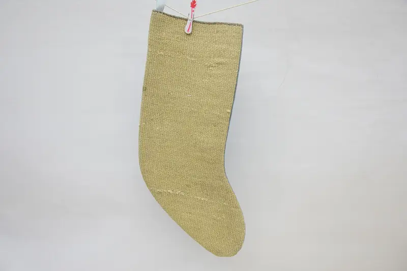 Bej Noel Süsleri Çorabı, 14 İnç Geniş Tatil Çorabı