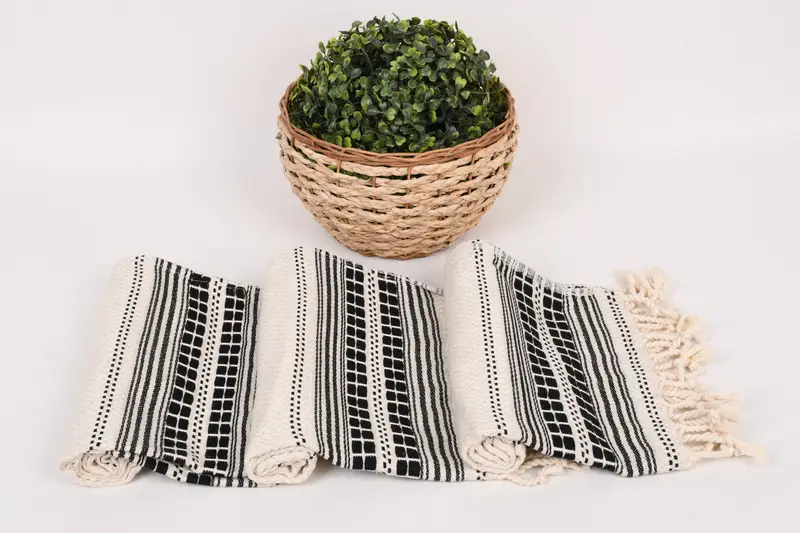 40x20 Keten Çizgili Havlu, Düğün El Yapımı Hediye, Banyo Havlu, Spa Havlu, Nedime iyilikleri, monogramlı el havlu, Türk Havlu El Havlusu - 8