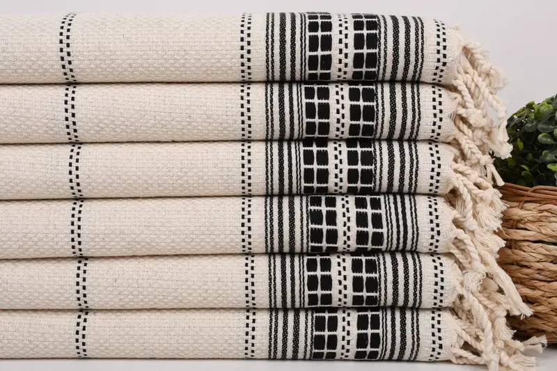 40x20 Keten Çizgili Havlu, Düğün El Yapımı Hediye, Banyo Havlu, Spa Havlu, Nedime iyilikleri, monogramlı el havlu, Türk Havlu El Havlusu - 2