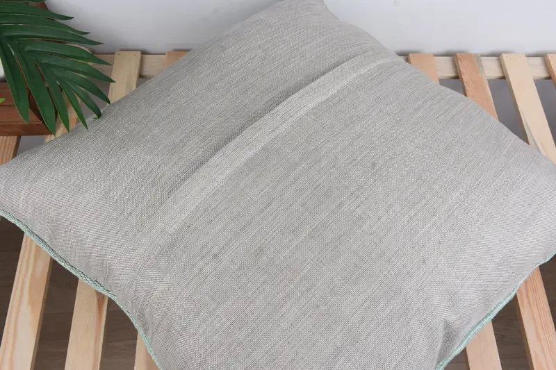Cushion, Vintage Pillow, Boho Pillow Sham Cover, 24x24 Green Pillow Case, Farmhouse Cushion Cover, Turkish Kilim Pillow - 8
