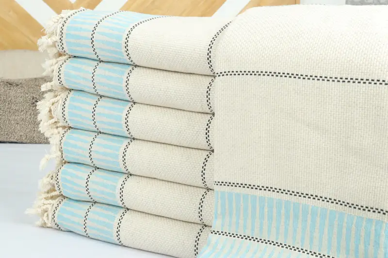 Best Wedding Gift, Turkish Blanket, Bachelorette Gifts, Wedding For Favor, Throw Blanket Couch, Christmas Tablecloth, 104x96 Cotton Striped Towel - 2