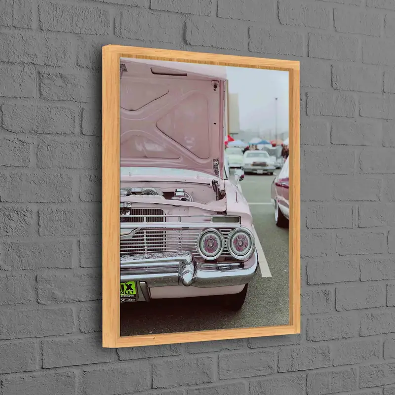 Cuadro en lienzo de coches clásicos vintage: elegancia y estilo atemporales