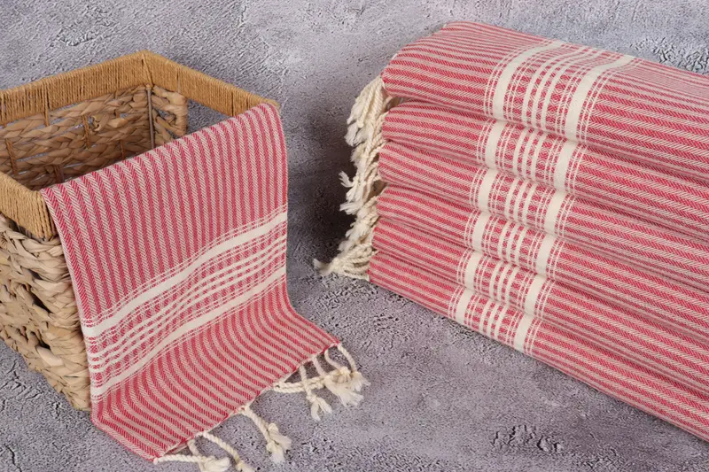 40x18 Cotton Striped Towel, Valentine Day Gift For Her, Xmas Gifts, Monogrammed Hand Towel, Kitchen Towel, Custom Gift, Summer Towel, Wedding Gift - 3
