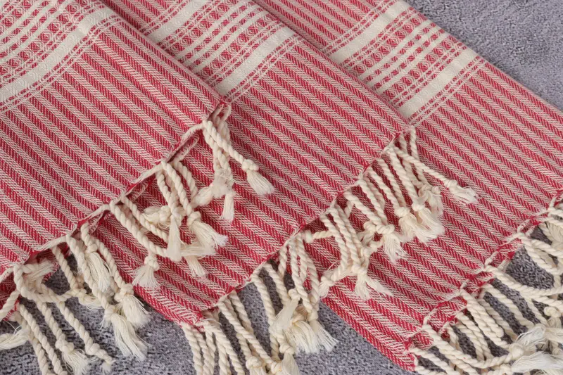 40x18 Cotton Striped Towel, Valentine Day Gift For Her, Xmas Gifts, Monogrammed Hand Towel, Kitchen Towel, Custom Gift, Summer Towel, Wedding Gift - 5