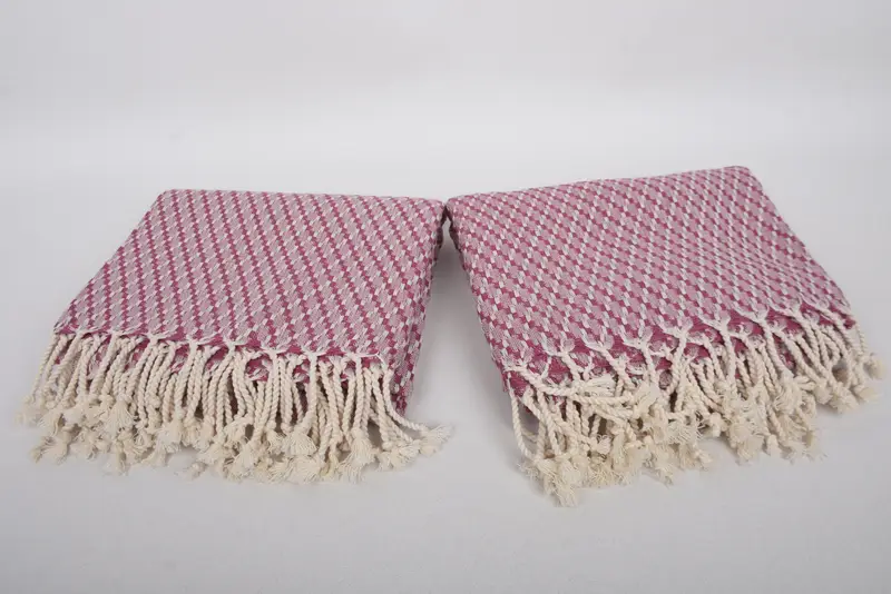 Scarf Towel, Handmade Gift, 68x40 Cotton Geometric Towel, Bachelor Gift, Best Friend Gift, Bridesmaid Towel, Peshtemal Towel, Housewarming Gift - 4