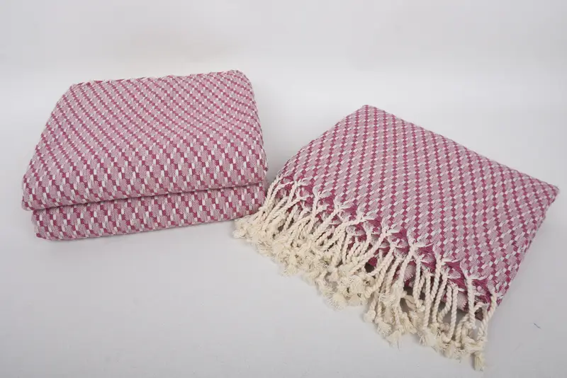 Scarf Towel, Handmade Gift, 68x40 Cotton Geometric Towel, Bachelor Gift, Best Friend Gift, Bridesmaid Towel, Peshtemal Towel, Housewarming Gift - 5