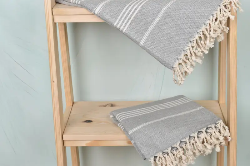 Bridal Shower Gifts, Bridesmaid Gift, 68x40 Cotton Striped Towel, Sand-resistant towel, Travel towel, Lightweight Turkish towel for beach - 5