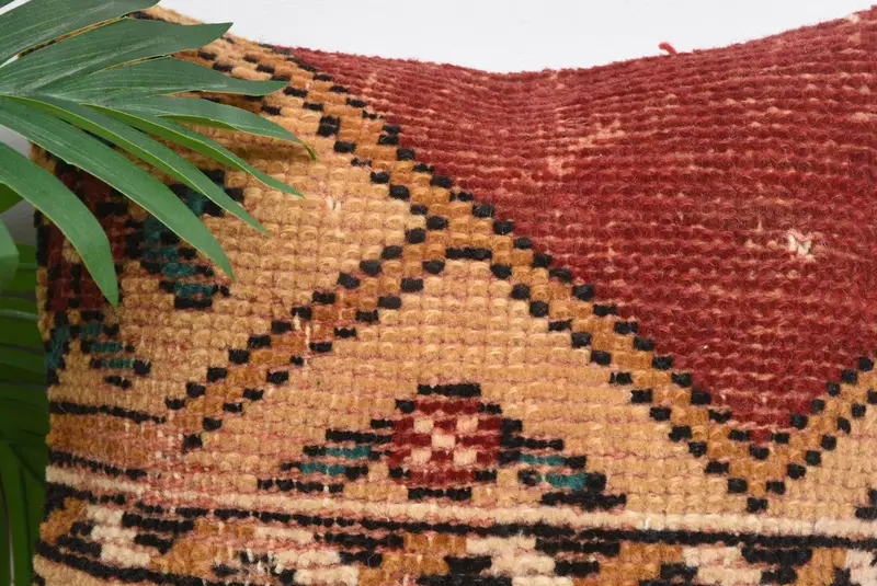Turkish Kilim Pillow, Pillow for Sofa, Ethnic Throw Cushion Cover, Cushion, Boho Pillow Sham Cover, Natural Cushion Cover, 12x12 Red Cushion - 2