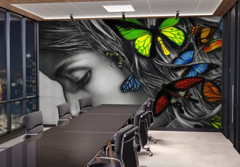 3d Wall Paper,Paper Wall Art ,Surrealist Wall Painting,Woman Portrait Wall Mural,Custom Wall Paper,Abstract Woman Wallpaper, - 3