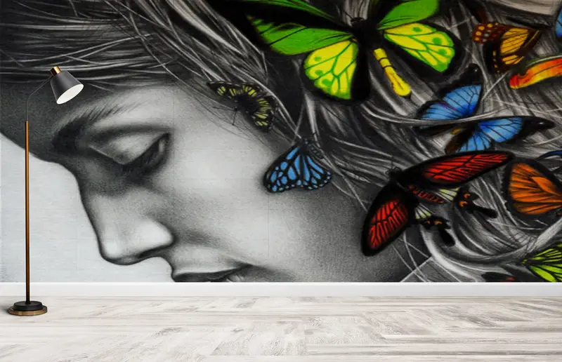 3d Wall Paper,Paper Wall Art ,Surrealist Wall Painting,Woman Portrait Wall Mural,Custom Wall Paper,Abstract Woman Wallpaper, - 8