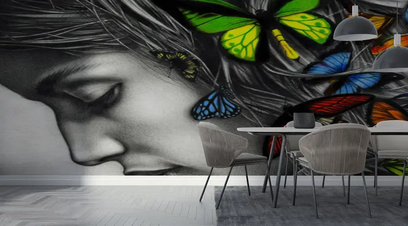 3d Wall Paper,Paper Wall Art ,Surrealist Wall Painting,Woman Portrait Wall Mural,Custom Wall Paper,Abstract Woman Wallpaper, - 7